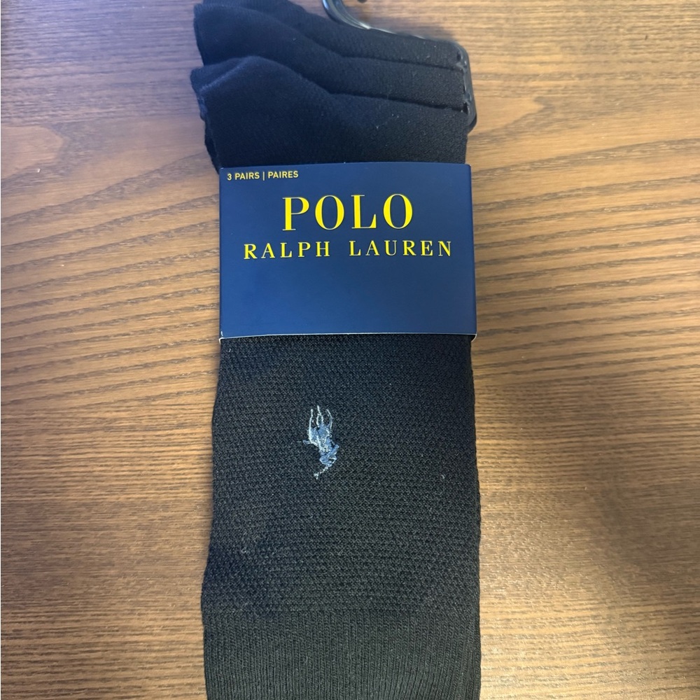 Polo by Ralph Lauren Men's Black Dress Socks